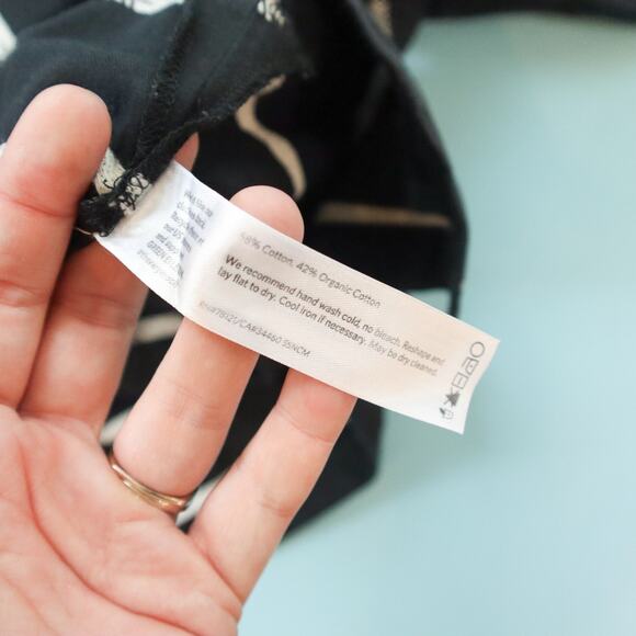 Eileen Fisher Woman Black Embroidered 3/4 Sleeve Tunic Blouse Size 1X Organic - Picture 6 of 7